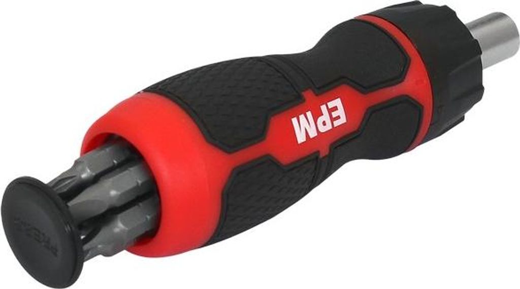 Schraubendreher Mit Magazin + Red Line Bits 6 Stk - E-400-0386