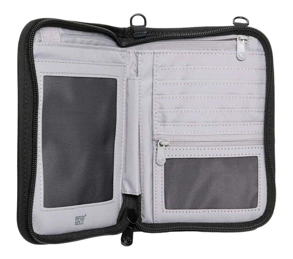Organizer Pacsafe RFIDsafe V150 Nero: Sicurezza Essenziale per Documenti - 2