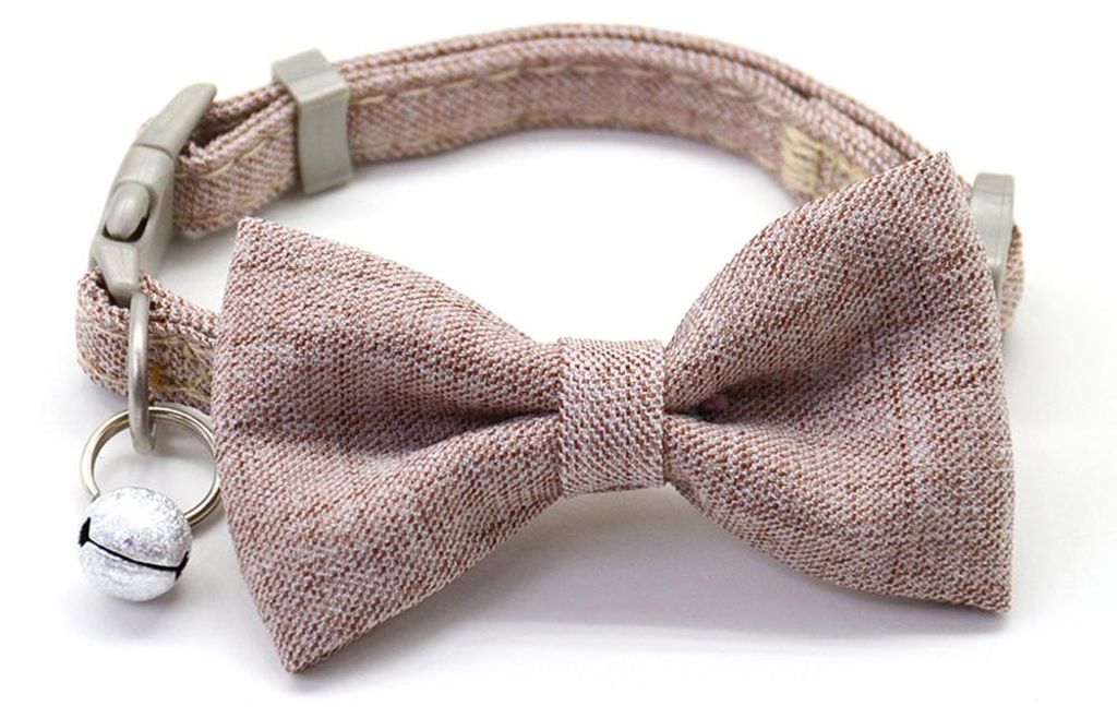 Hundehalsband- und Leinen-Set mit Kotbeutelspender, Mädchen-Hundehalsband mit Sicherheits-Metallverschluss und niedlichem braunem Design
