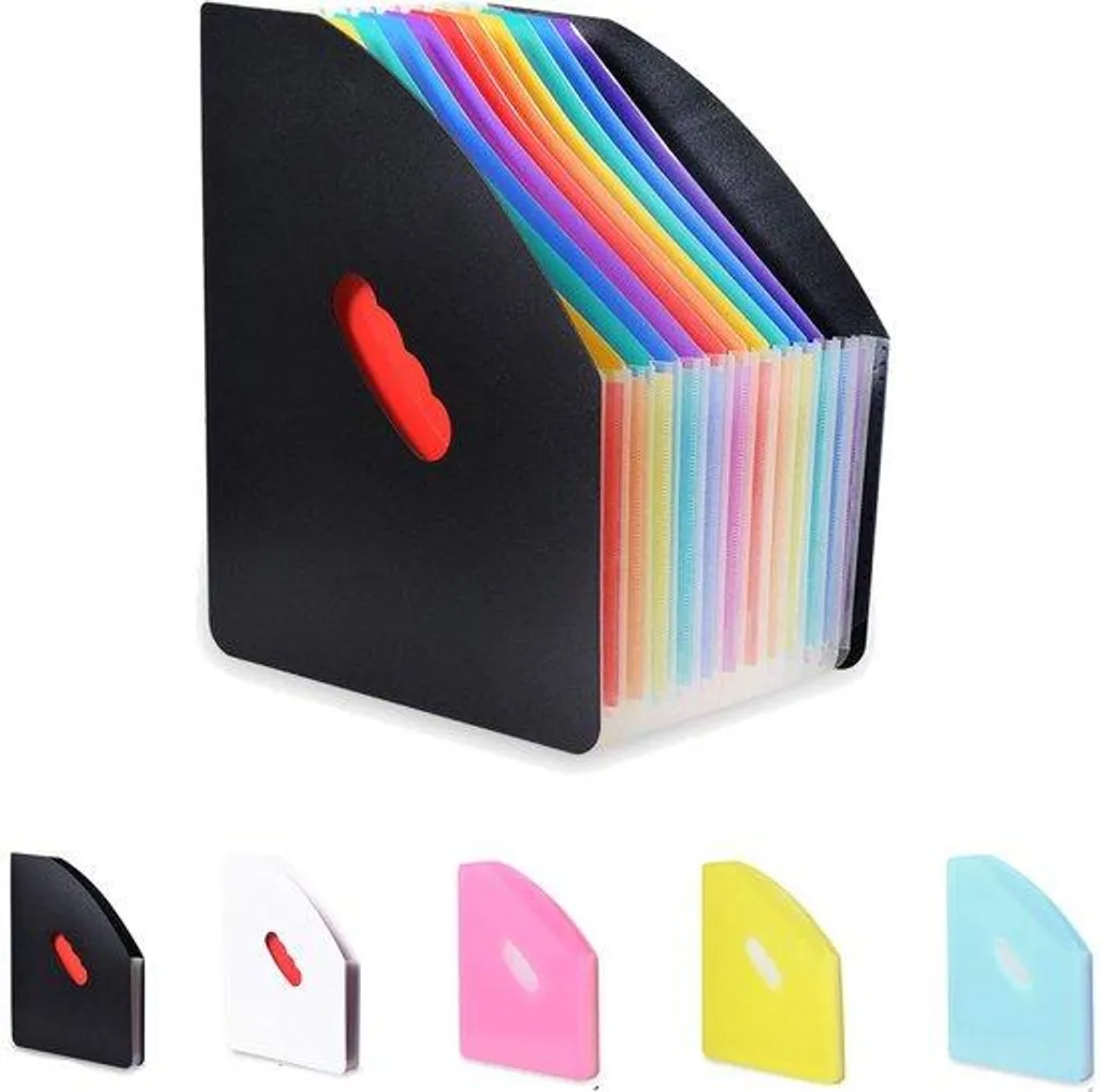 Organiseur arc-en-ciel 13 compartiments A4 avec indexation de couleur