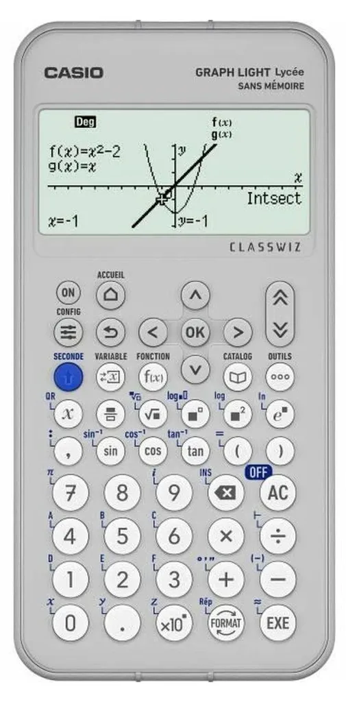 Calculatrice Graphique CASIO GraphLight Écran Lisible sans Fatigue Visuelle