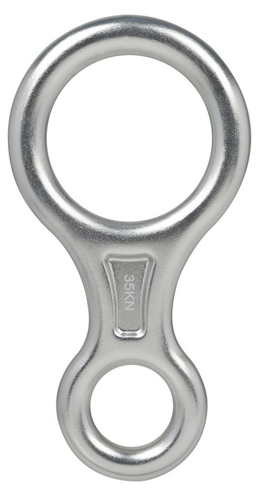 Figure 8 Descender 35KN Heavy Duty Farbige Kletterausrüstung Downhill-Ausrüstung für Ziplining Rescue Silber