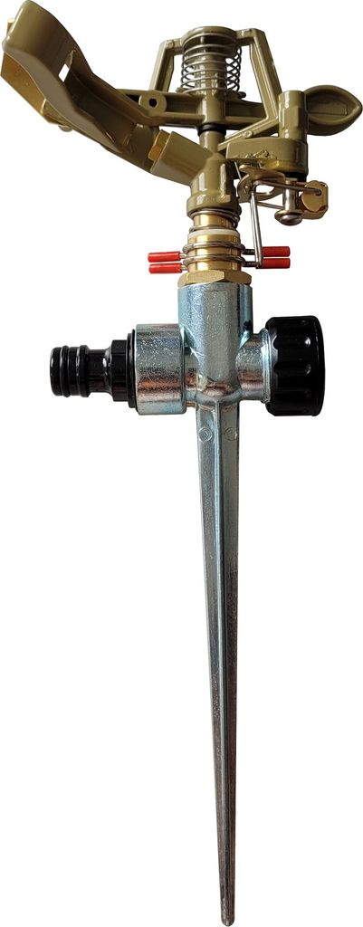 Rasensprenger Impulsregner Beregnungsfläche 18m² 1/2" Anschluss Zink Aluminium