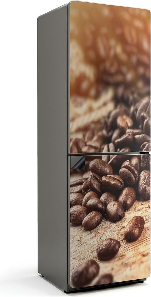 Verschüttete Kaffeebohnen – Magnetische Kühlschrank Abdeckung – Dekorfolie magnetisch Küche – Kühlschrank Magnet Deko – selbstklebende ...
