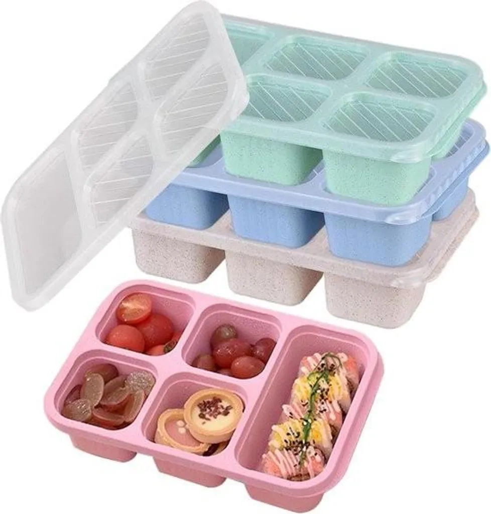 Ulisem - Bento Box giapponese a 2 strati, contenitori per alimenti in legno per bambini, adulti