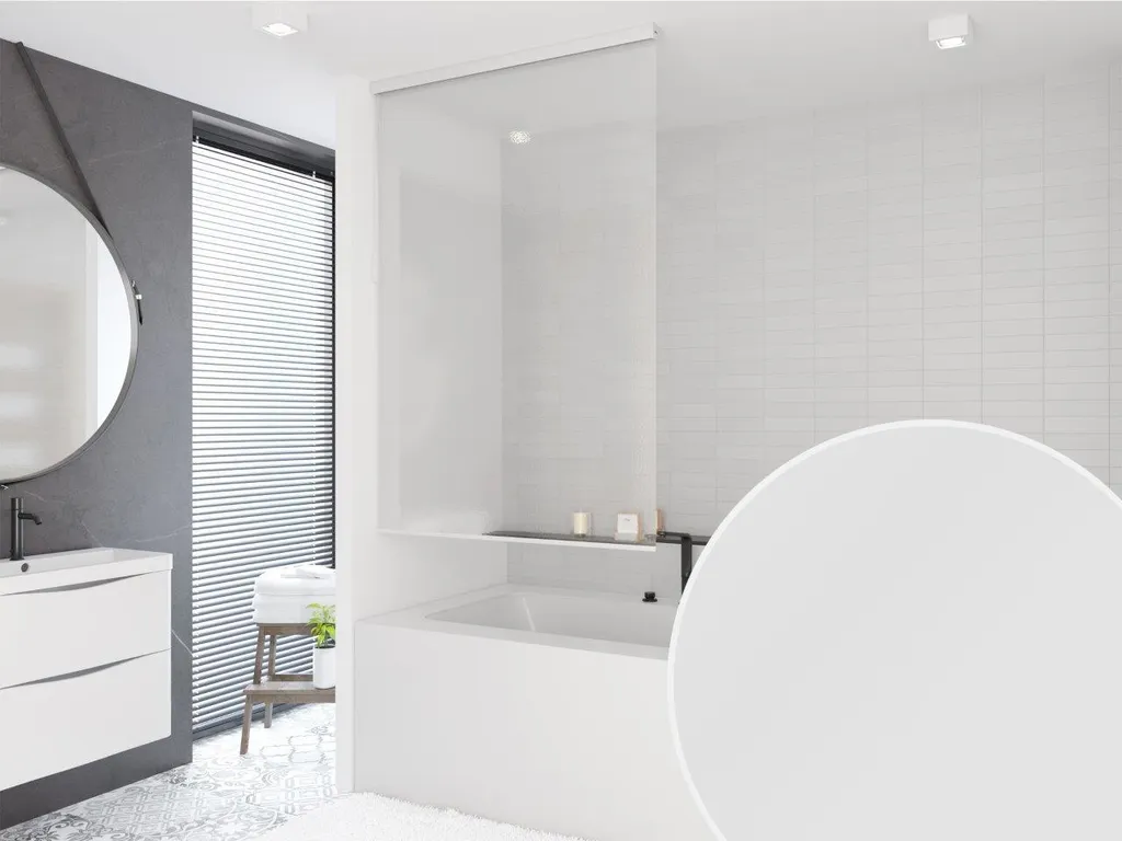 Tenda a Rullo Doccia Design 110x240 PEVA - Minimalismo per il Bagno