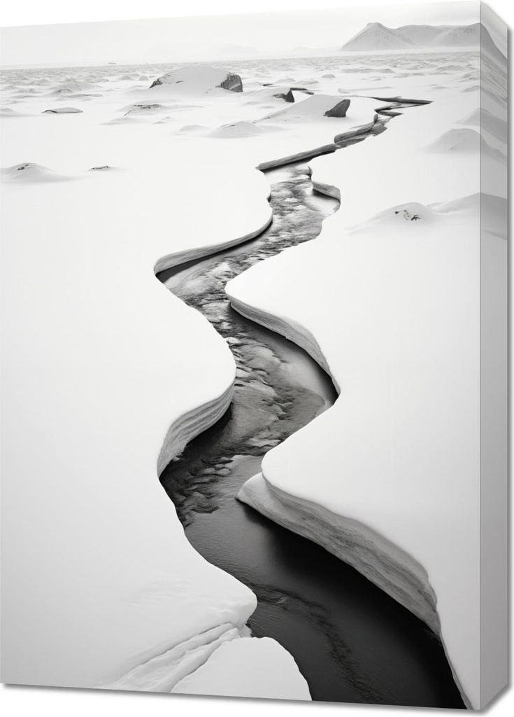 Bild 50x70cm Frostspalten