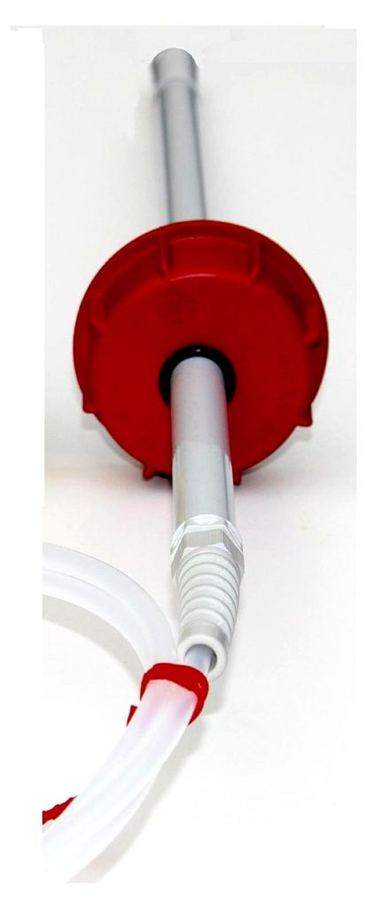 Sauglanze PVC D16mm PVC-Schlauch 4x6mm Verschluss Rot für Dosieranlagen