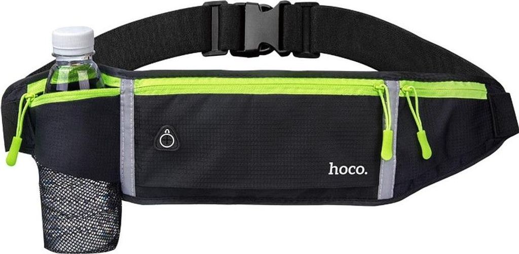 Hoco - Laufgürtel Bauchtasche – Sport Hüfttasche – Laufriemen – Handyhalter zum Laufen – Schwarz