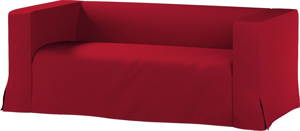 Dekoria Bezug für Klippan 2-Sitzer Sofa, lang mit Kellerfalte, rot, Klippan 2-er