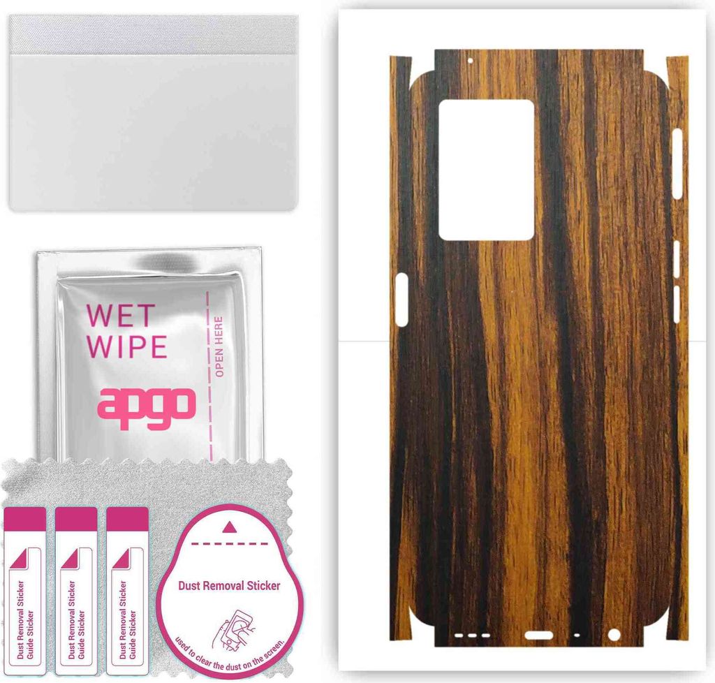 apgo Rückseite + Seiten Schutzfolie, Skin, kompatibel mit Oppo A77 5G, Hinten Displayschutzfolie aus Vinylfolie, kratzfest, einfache Montage - Tig...