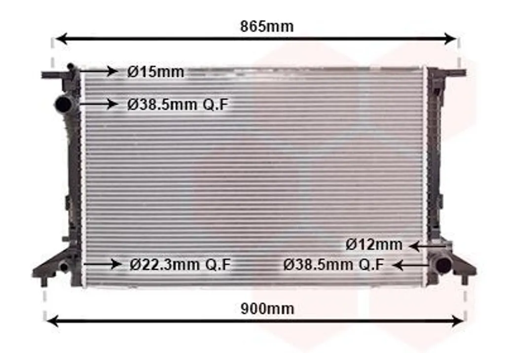 Radiateur de refroidissement aluminium pour Audi A6 Avant et Audi A4 B9