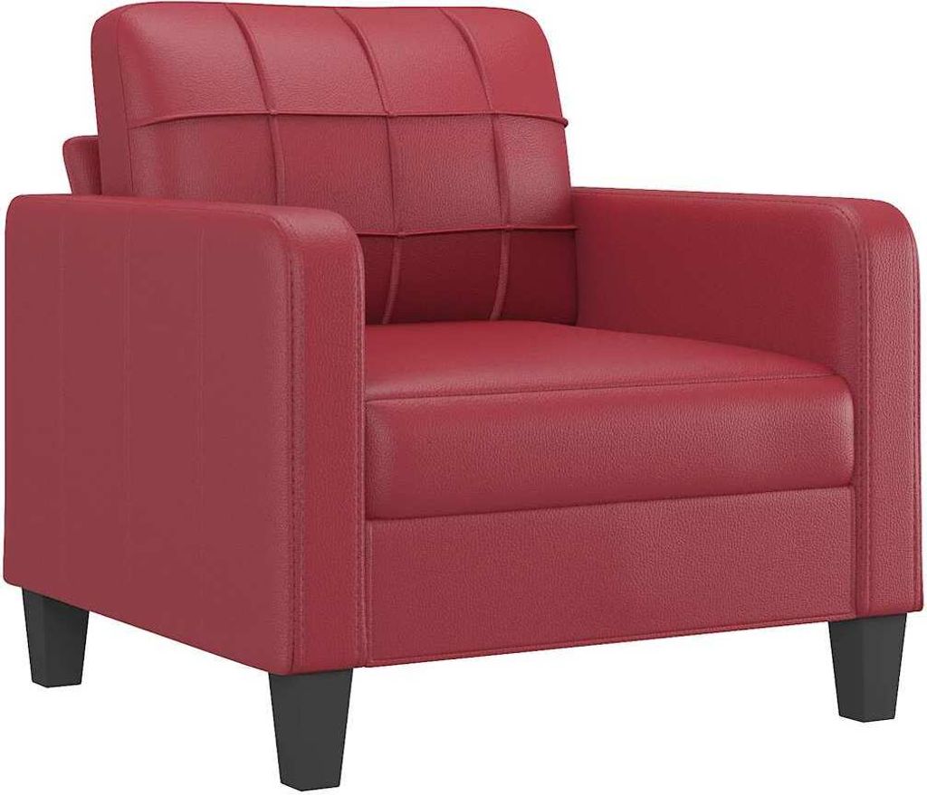 vidaXL Sessel Weinrot 60 cm Kunstleder