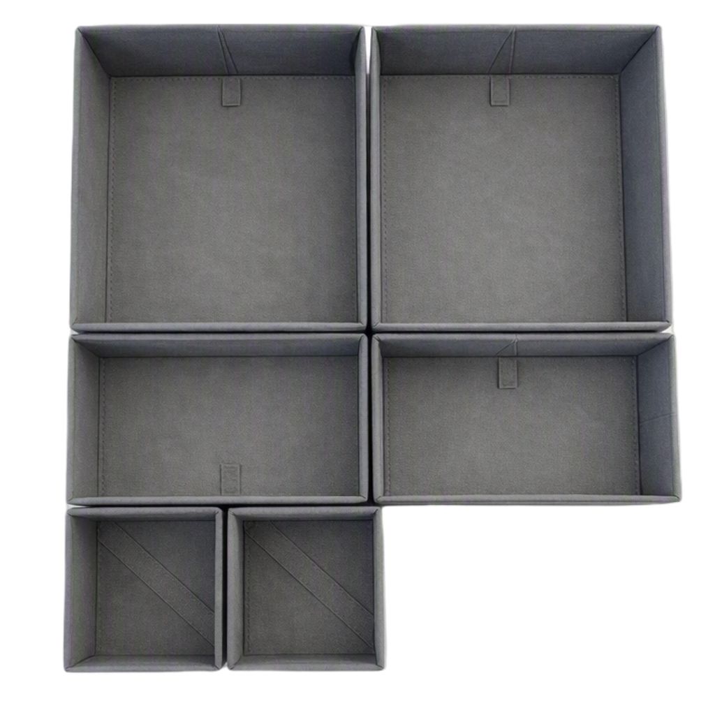Schubladen Organizer Set 6-teilig Stoff Unterwäsche Produktbild 