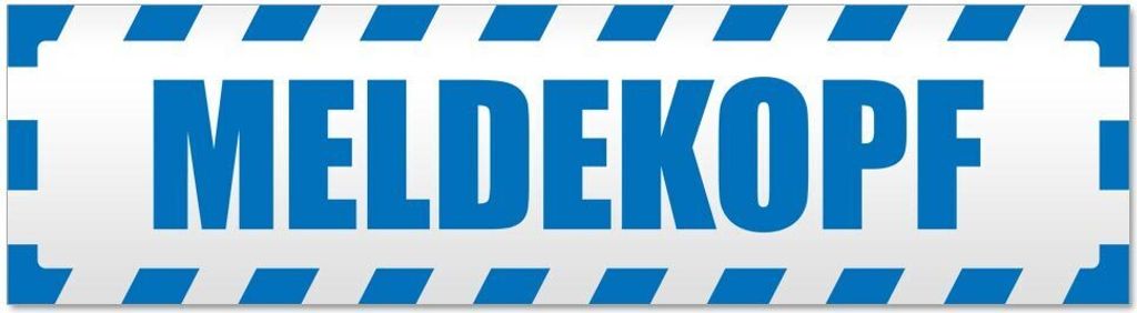 Kiwistar Meldekopf gestreift Magnetschild Schild magnetisch - 60cm Blau - Magnetfolie für Auto PKW Kfz