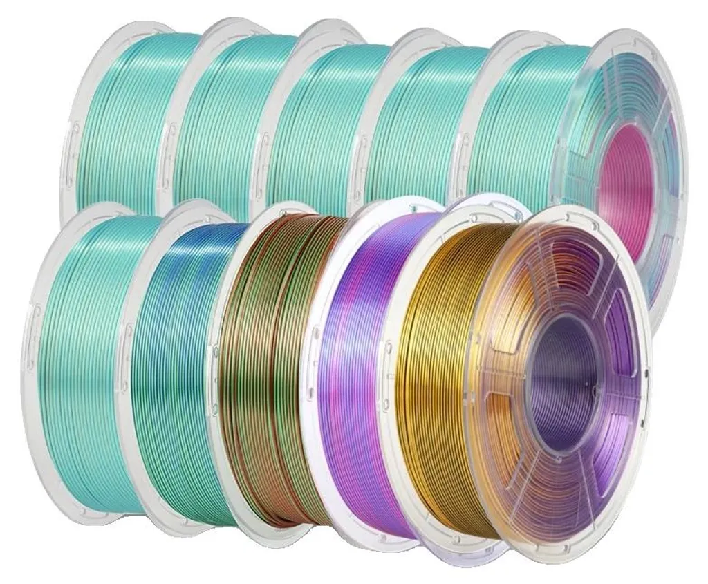 Filament imprimante 3D soie triple couleur 1,75mm haute ténacité Silky15