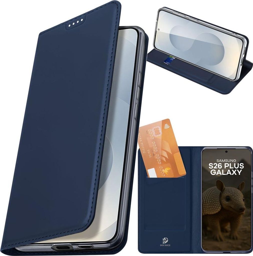 Dux Ducis Samsung Galaxy S26 Plus Plånboksfodral Stativ - Blå