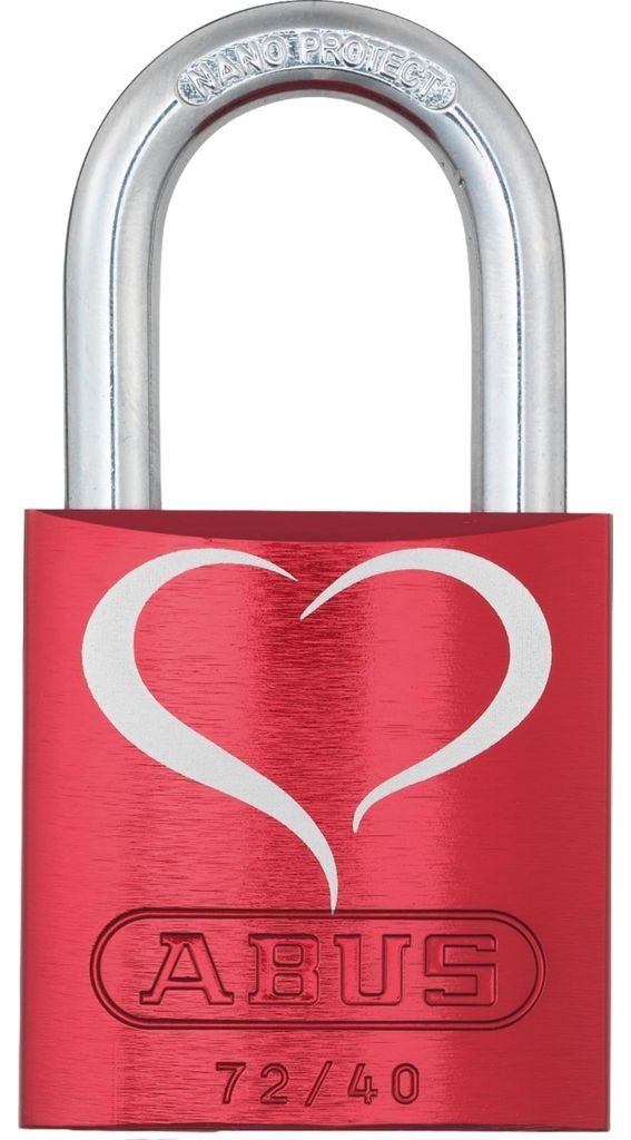 ABUS Vorhangschloss Aluminium 72/40 rot LoveLock 2