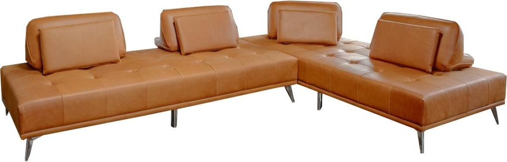 KAWOLA Sofa WIOLO Ecksofa Leder cognac