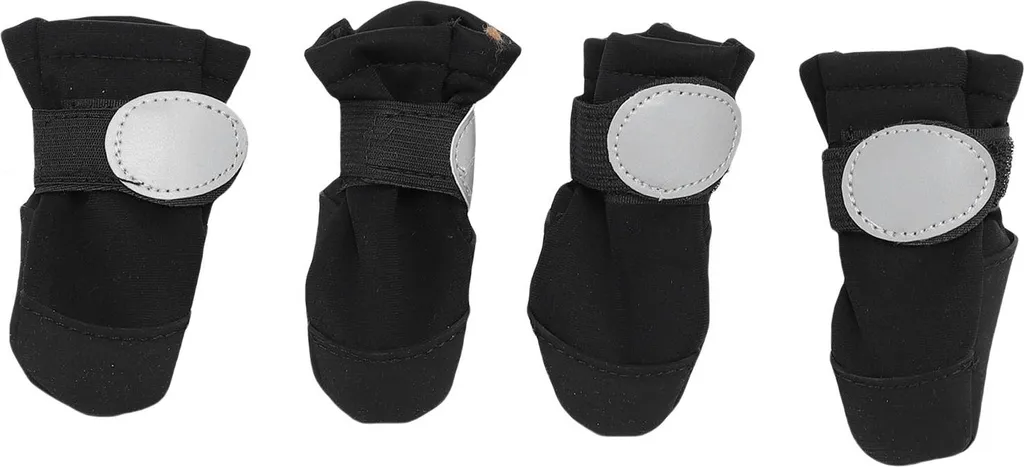 Scarpe per cani Scarpe in gomma impermeabili Protezione per le zampe con strisce riflettenti per passeggiate all'aperto l