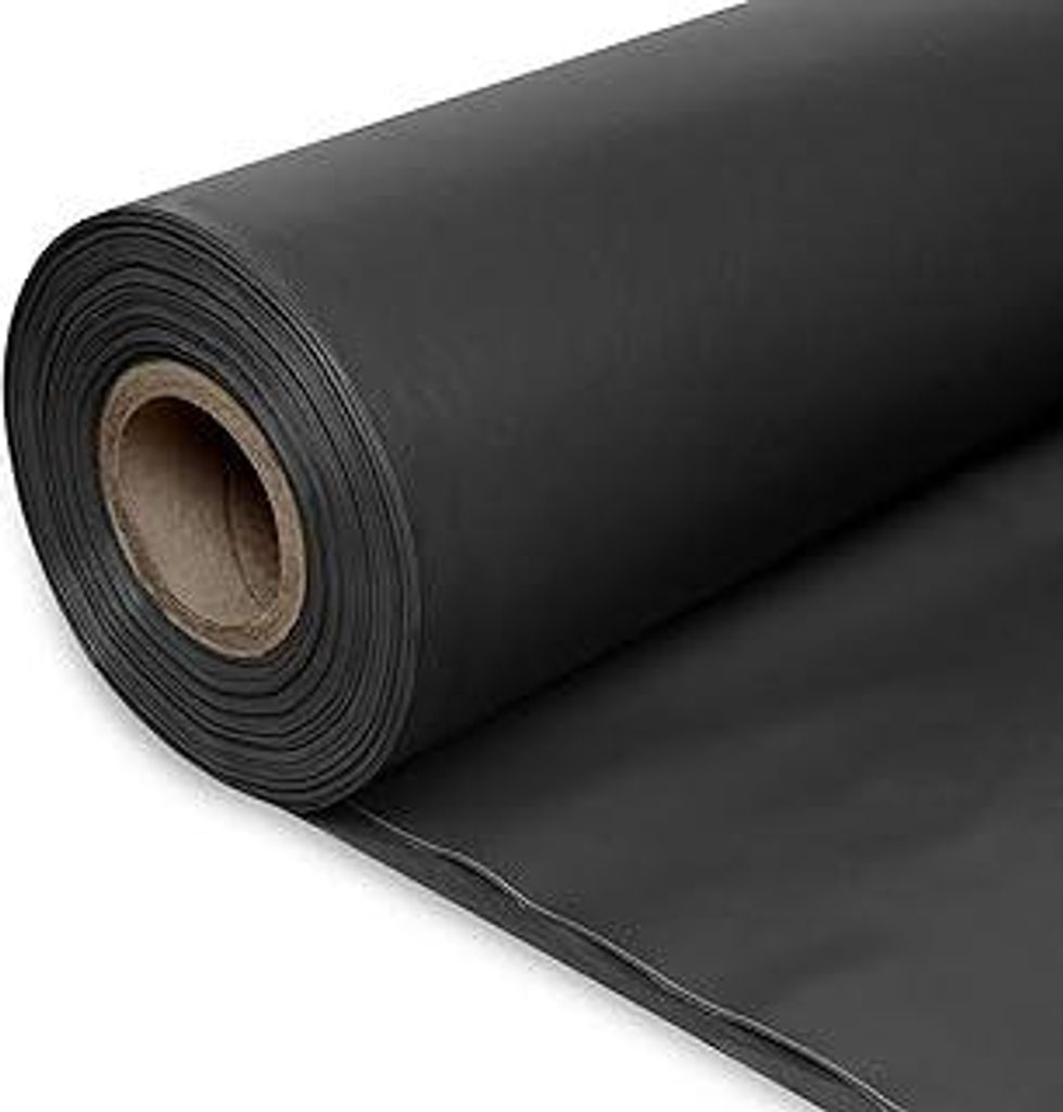 Hypafol Baufolie Typ 150 I 4m x 25m (100m²), schwarz, LDPE-Reg. I Estrichfolie | Abdeckplane für drinnen & draußen I Maler Abdeckfolie zur Renov...
