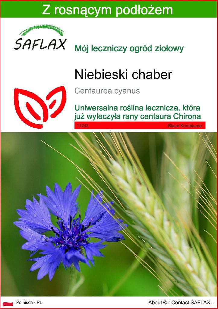 SAFLAX - Niebieski chaber - 27000 Nasiona - Z podłożem Zdjęcie produktu 