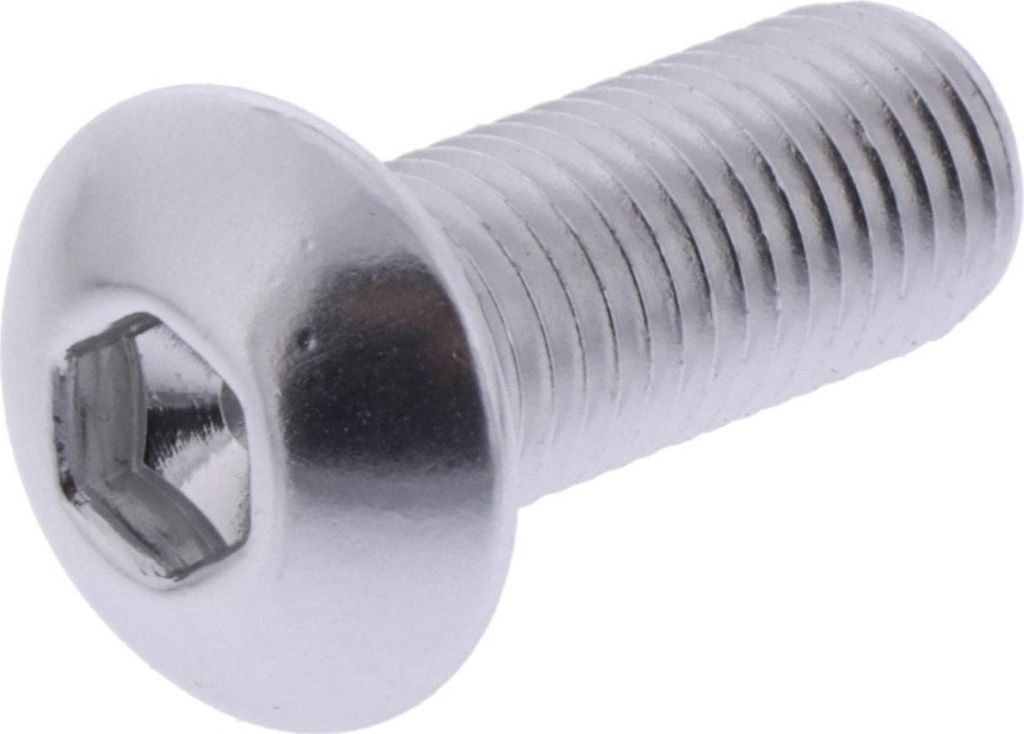 JMP Linsenschraube Bolt M10x1,25mm 25mm Aluminium silber