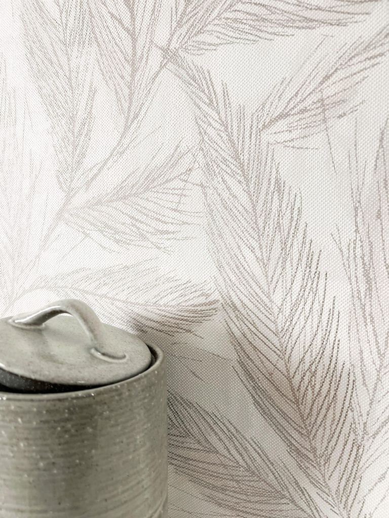NEWROOM Tapete Denisa Beige Vliestapete - Skandinavisch Blätter Floral Germany