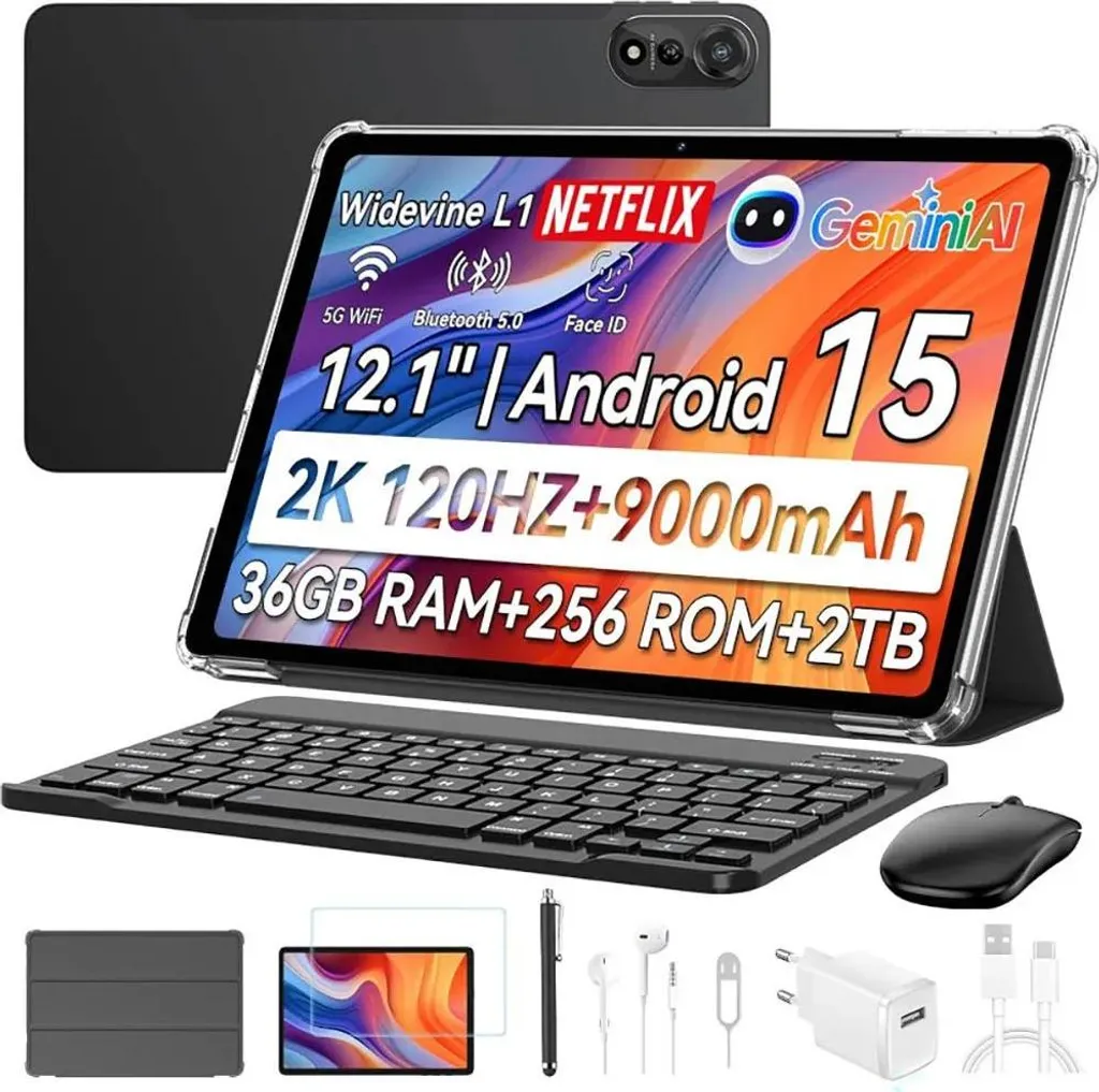 Tablette tactile 12 pouces Blackview MEGA2 256Go RAM 12Go avec stylet gris - 6