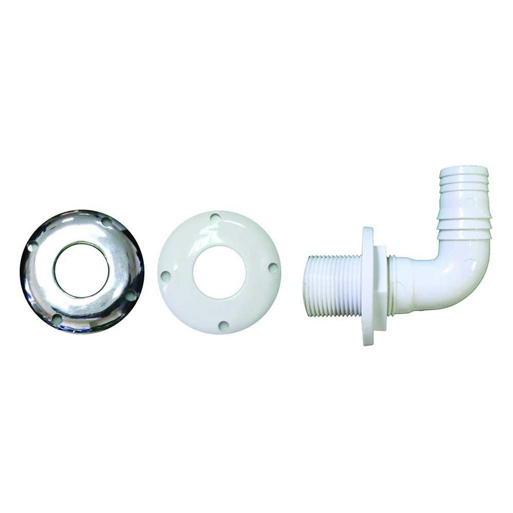 Nuova Rade Thru-hull Elbow 90 Chrome Plated Cap Chrome One Size