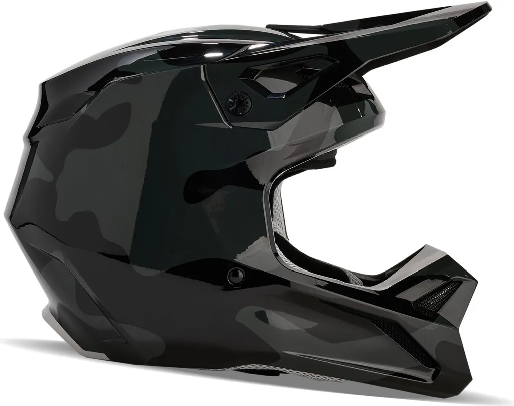 Casque Fox V1 Bnkr Blk Cam : Idéal pour vos Sorties Enduro et Terrain