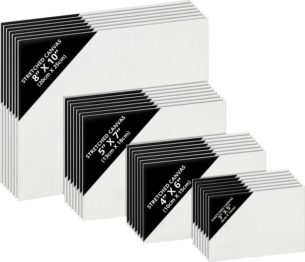 Belle Vous 28 Stk Leere Leinwände zum Bemalen– 4 Produktbild 
