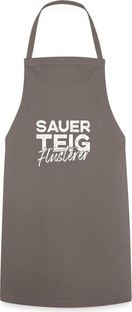 Spreadshirt Sauerteig Flüsterer Backen Koch Kochschürze, One size, Grau