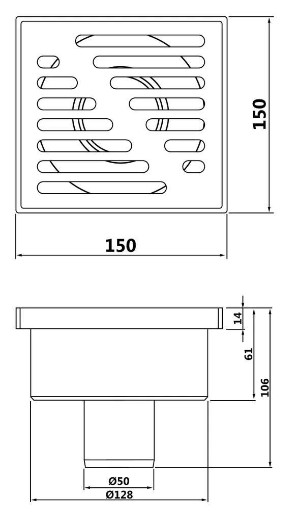 Piletta Scarico 150x150 Inox | Facile Pulizia e Igiene per Casa - 2