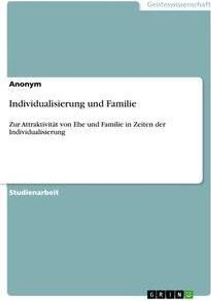 Individualisierung und Familie