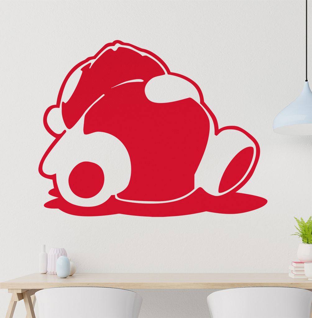 schlafender Teddy Bär Wandtattoo in 6 Größen - Wandaufkleber Wall Sticker - Dekoration, Küche, Wohnzimmer, Schlafzimmer, Badezimmer