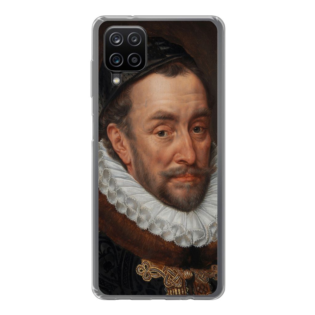 MuchoWow Handyhülle Schutzhülle Hülle für Samsung Galaxy A12 Wilhelm von Oranien - Gemälde von Adriaen Thomasz. Silikon Softcase Handy Hüll...