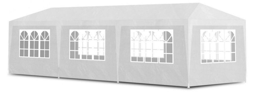 Garten-Verkaufspavillon 3 x 9 m, 8 Wände, weiß, MultiGarden