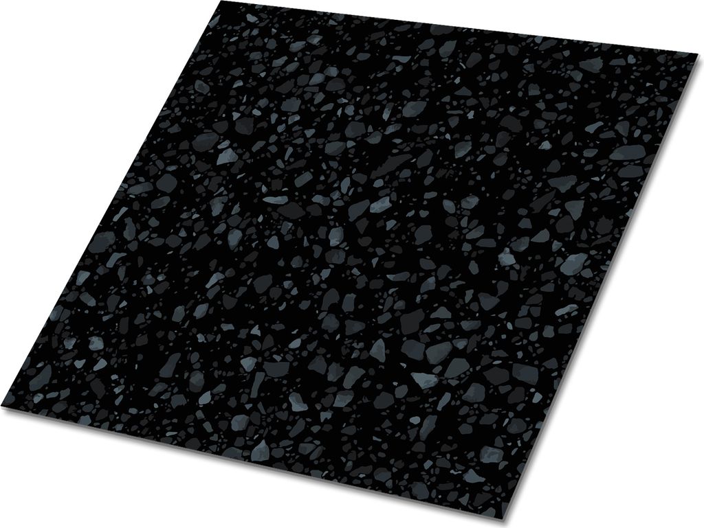 Selbstklebende Platten 30x30 cm Wandpaneele 9 Stück im Set Wanddeko - Klassischer schwarzer Boden.