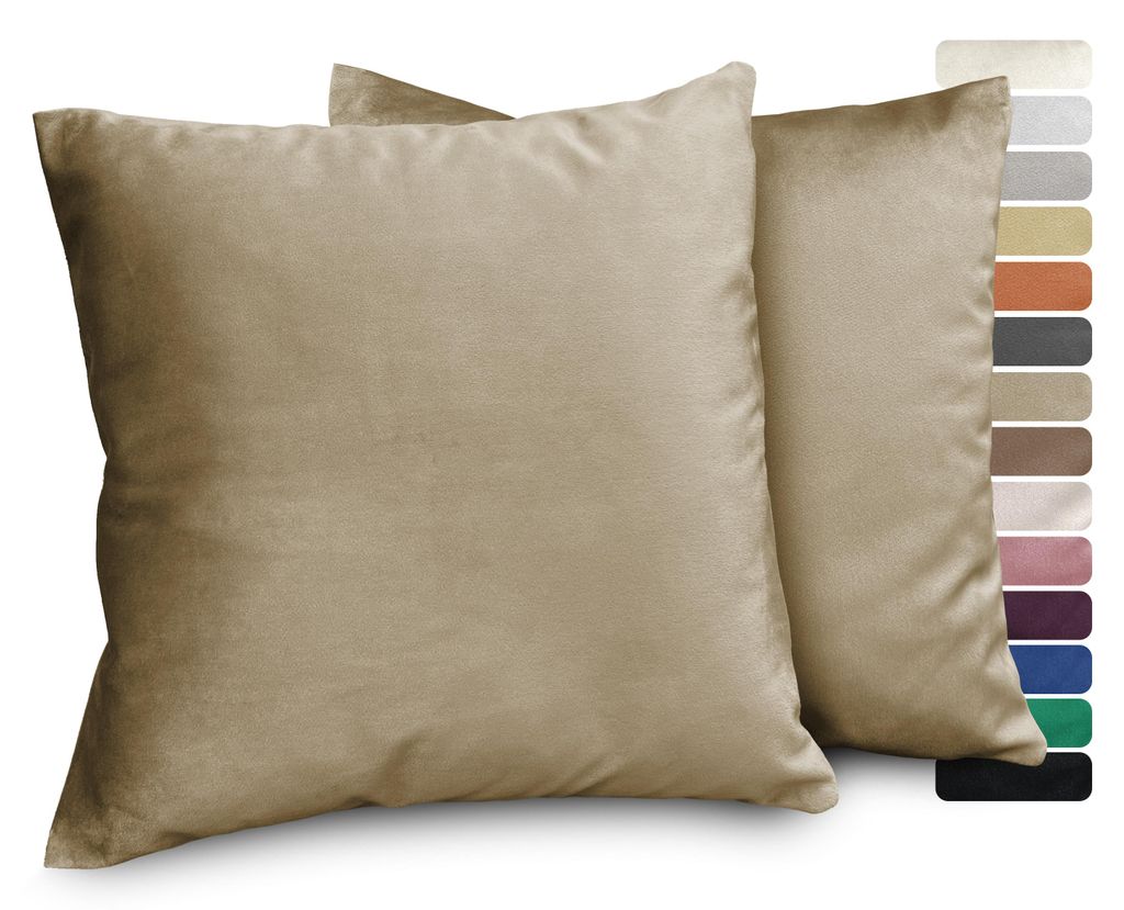 Beautex Samt Premium Kissenhüllen 2er Set, Kissenbezug Produktbild 