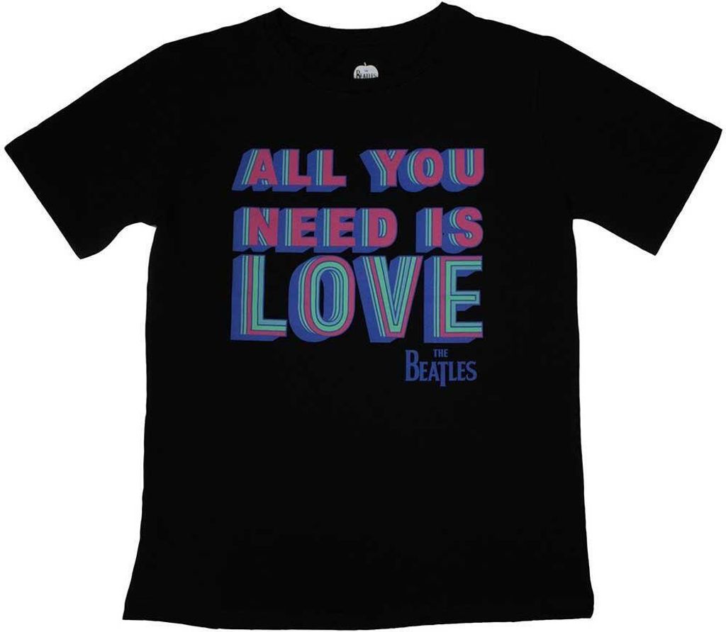 The Beatles - "All You Need Is Love" T-Shirt für Damen RO10320 (L) (Schwarz)