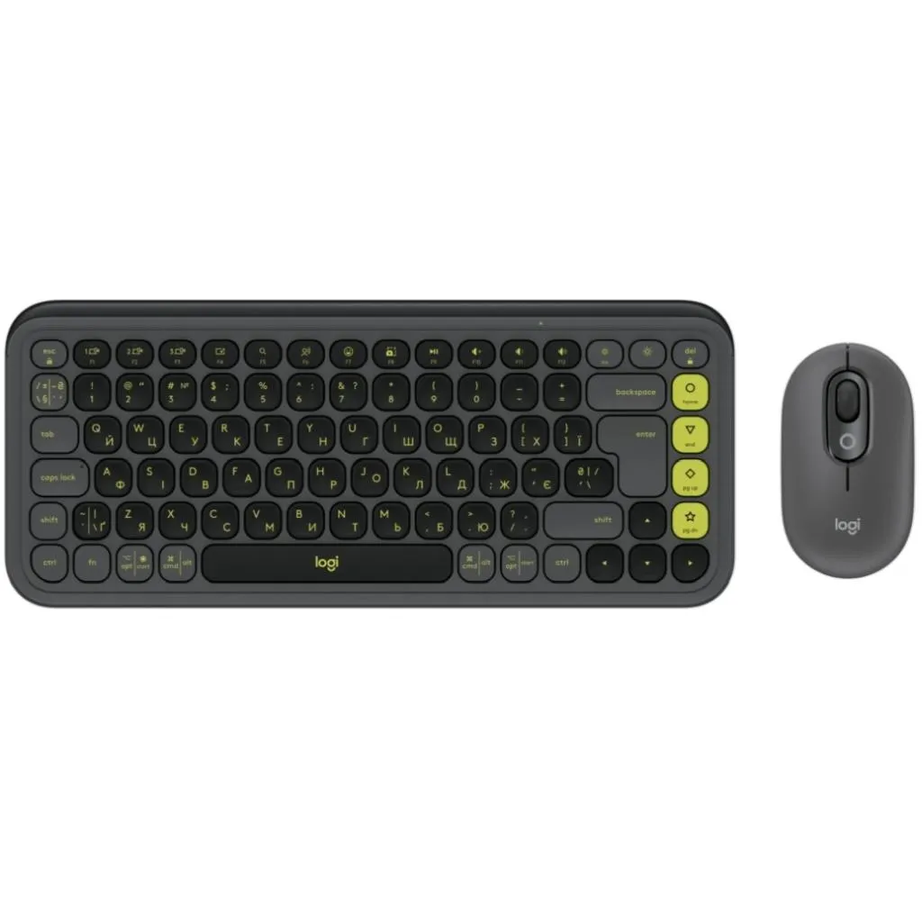 Clavier Bluetooth Ukrainien et Souris Logitech POP Icon pour Télétravail