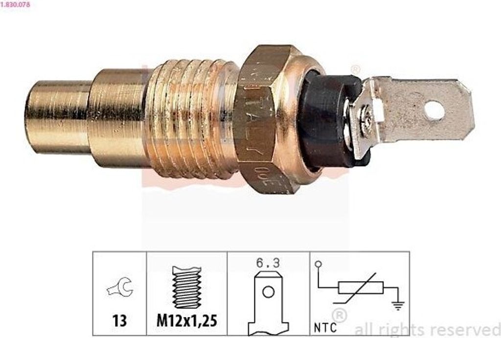 EPS 1.830.078 Kühlmitteltemperatursensor für NISSAN Patrol Produktbild 