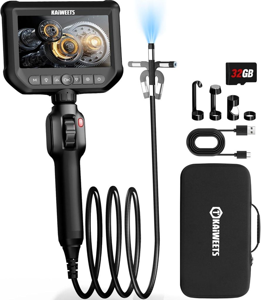 KAIWEETS Caméra endoscopique KBA01 avec lumière, écran 4,3" Image du produit 