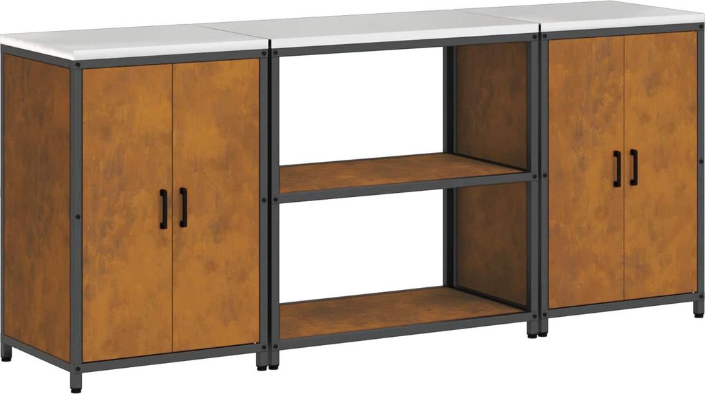 Aufbewahrungsset für die Küche 3 pcs Rostig Wetterfeststahl