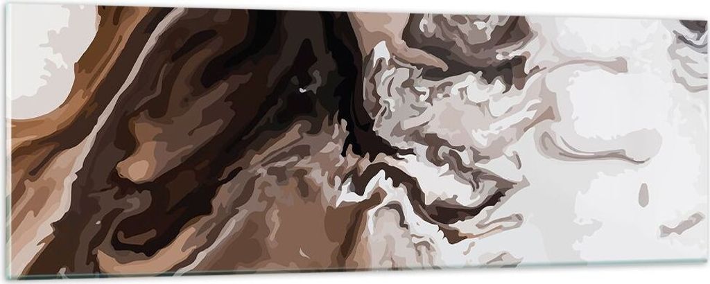 Bilder auf glas - Abstraktion modern - 90x30cm - Glasbilder - Wandbilder - Kunstdruck - zum Aufhängen bereit - Wanddekoration aus Glas - Glas Bild...