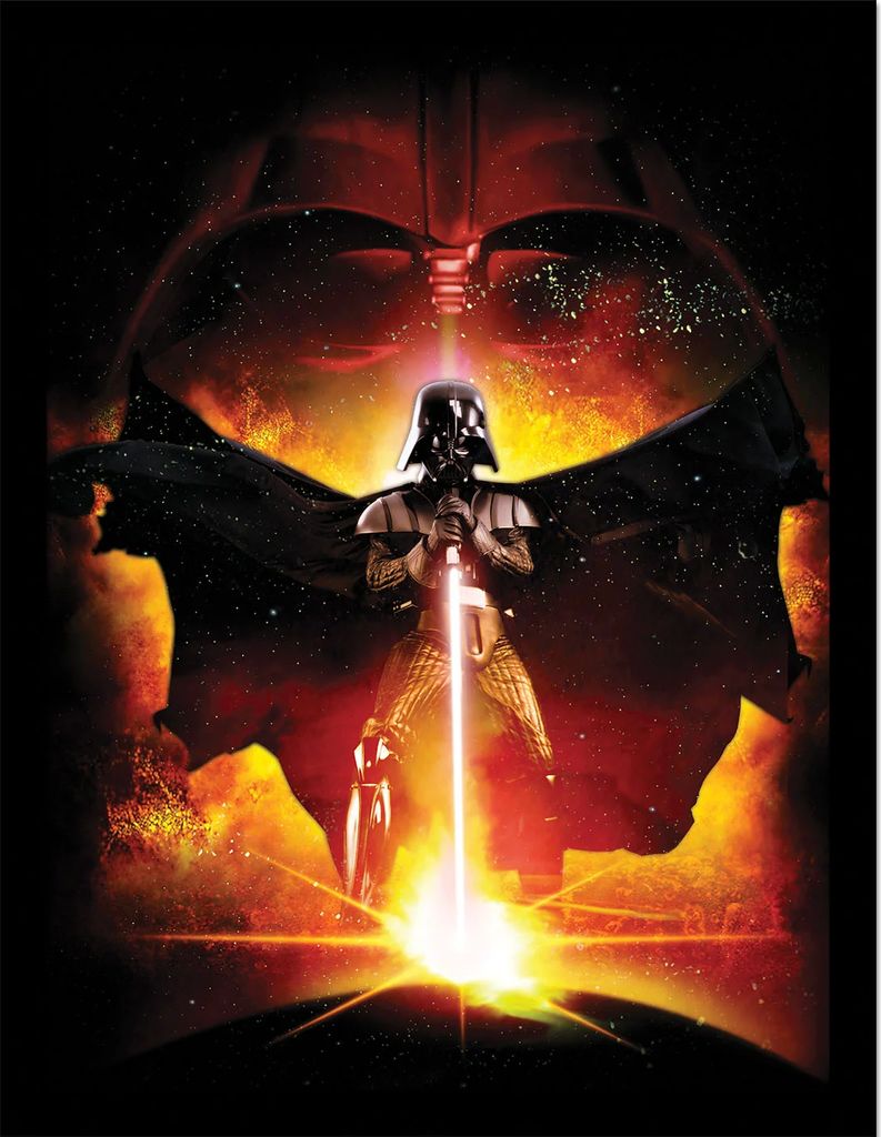 Star Wars - Gerahmtes Poster "Episode III", Lichtschwert PM8414 (40 cm x 30 cm) (Schwarz/Gelb)