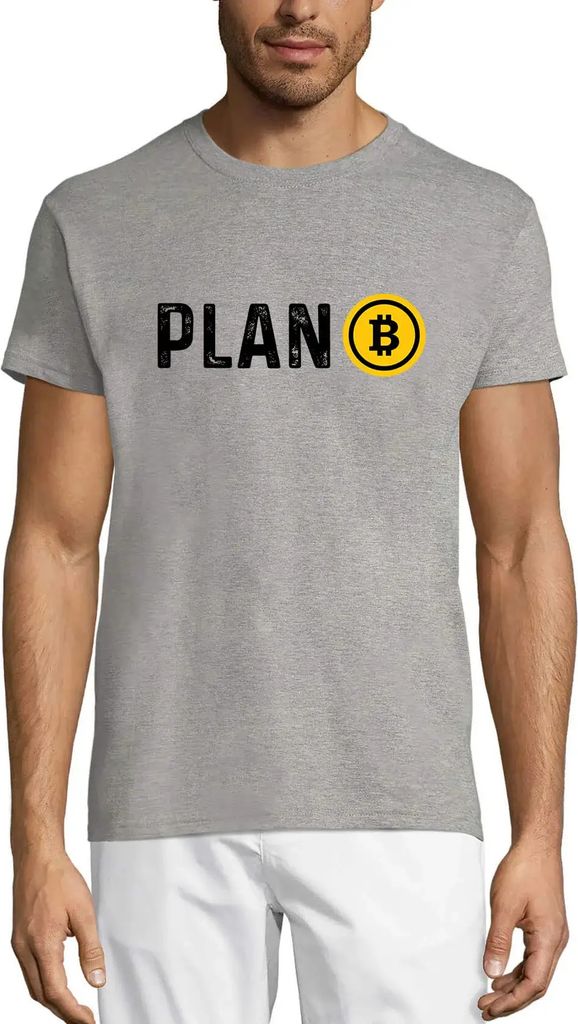 Herren Grafik T-Shirt Plan bitcoin - Blockchain-Währung – Plan Bitcoin - Blockchain Currency – Öko-Verantwortlich Vintage Jahrgang Kurzarm Lu...