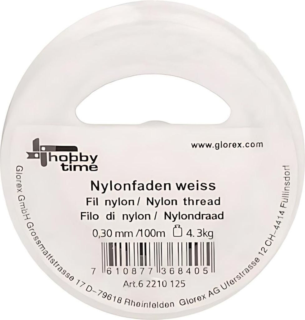 Nylonová nit GLOREX bílá 0,30 mm 100 m Obrázek produktu 