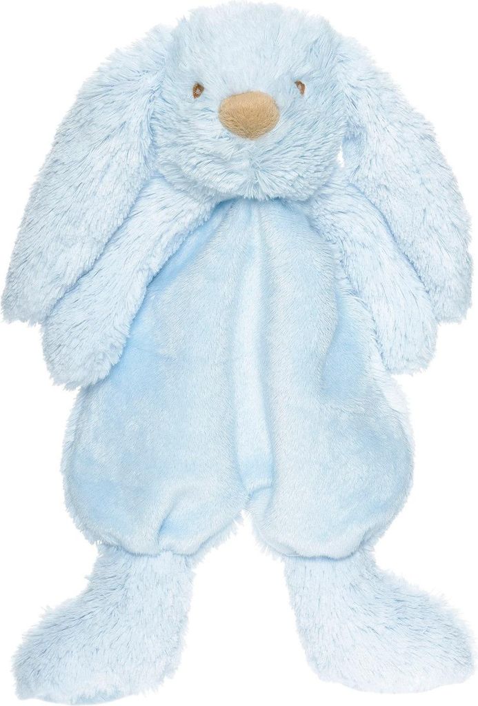 Babykuscheltier, blauer Hase, weich, 29 cm, maschinenwaschbar